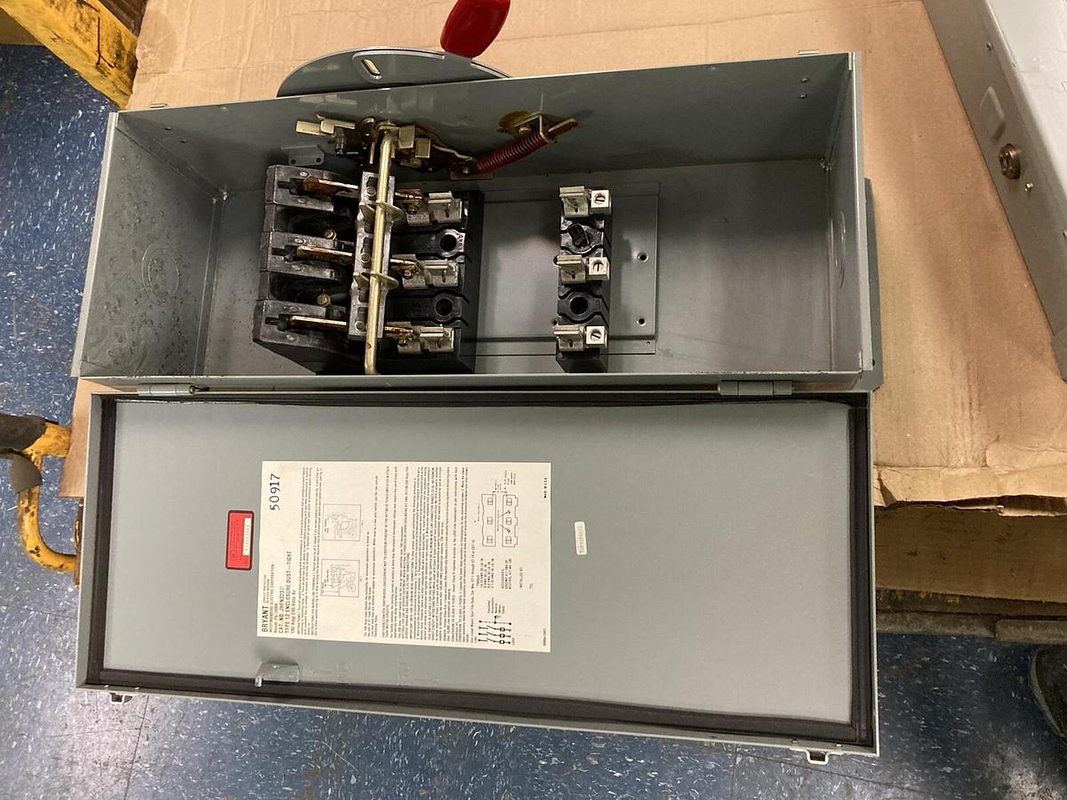 Used Westinghouse,JHFN223D,Heavy Duty Disconnect Switch 100A 240AC