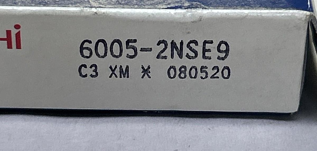 NACHI BEARINGS,6005-2NSE9,DOUBLE SEALED BALL BEARING NOS