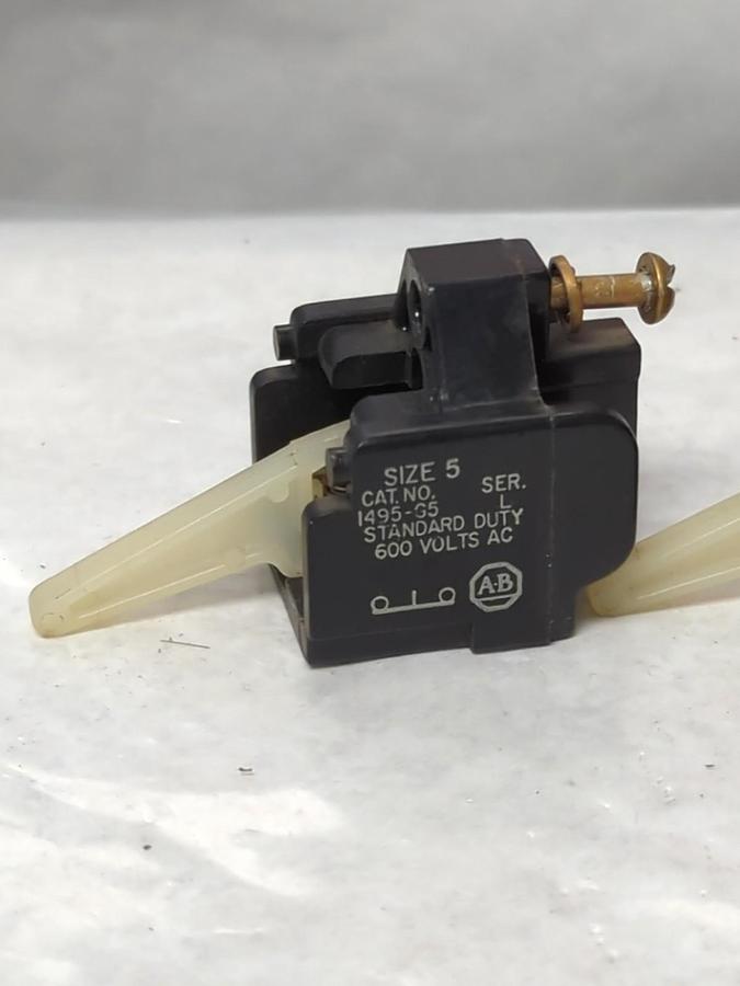 Used ALLEN BRADLEY,1495-G5,SERIES L AUXILIARY CONTACT LOT OF 2 PRE-OWNED