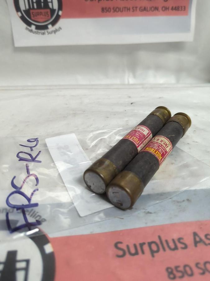 Used COOPER BUSSMANN,FRS-R-6,FUSETRON 6 AMP FUSE LOT OF 2 PRE-OWNED