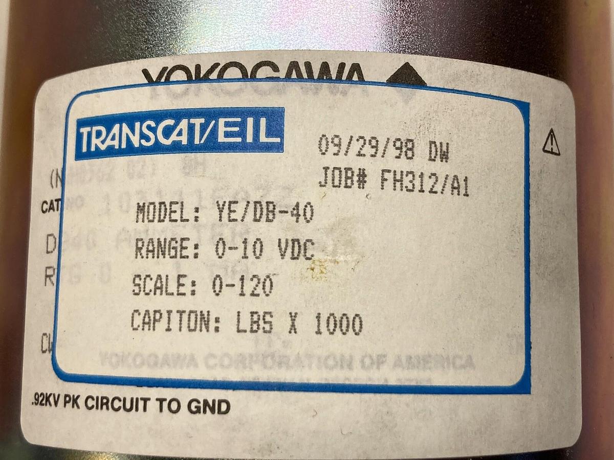 TranscatEIL,YE/DB-40,Panel Meter DC Ammeter Gauge 0-10 VDC LBSx1000