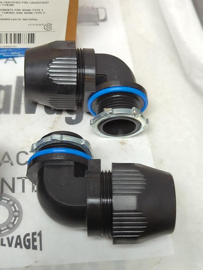 THOMAS & BETTS,LT9100P,CONDUIT CONNECTORS 1 INCH 90 DEG BOX OF 5 NOS