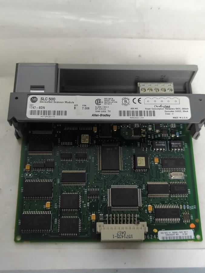Used ALLEN BRADLEY,1747-SDN,SLC-500 DEVICE NET SCANNER MODULE PRE-OWNED