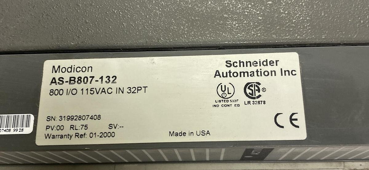 Used Modicon,AS-B807-132,Input Module