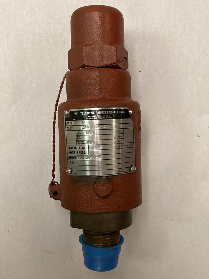 Teledyne Farris Engineering,1855,Valve 3/4 INCH X 1-1/4 INCH