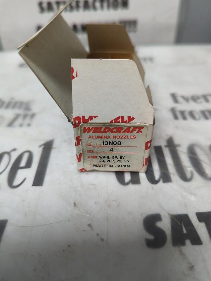 WELDCRAFT,13N08,ALUMINA NOZZLES SIZE 4 BOX OF 6 NOS