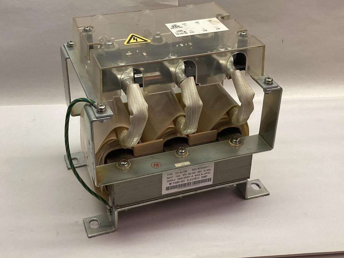 Used Mitsubishi,DH-AL-55K,3-Phase Line Reactor 380/440/-480V 105A 50/60Hz