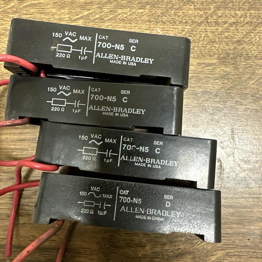 Used Allen Bradley,700-N5,Surge Supressor Relay LOT of 4