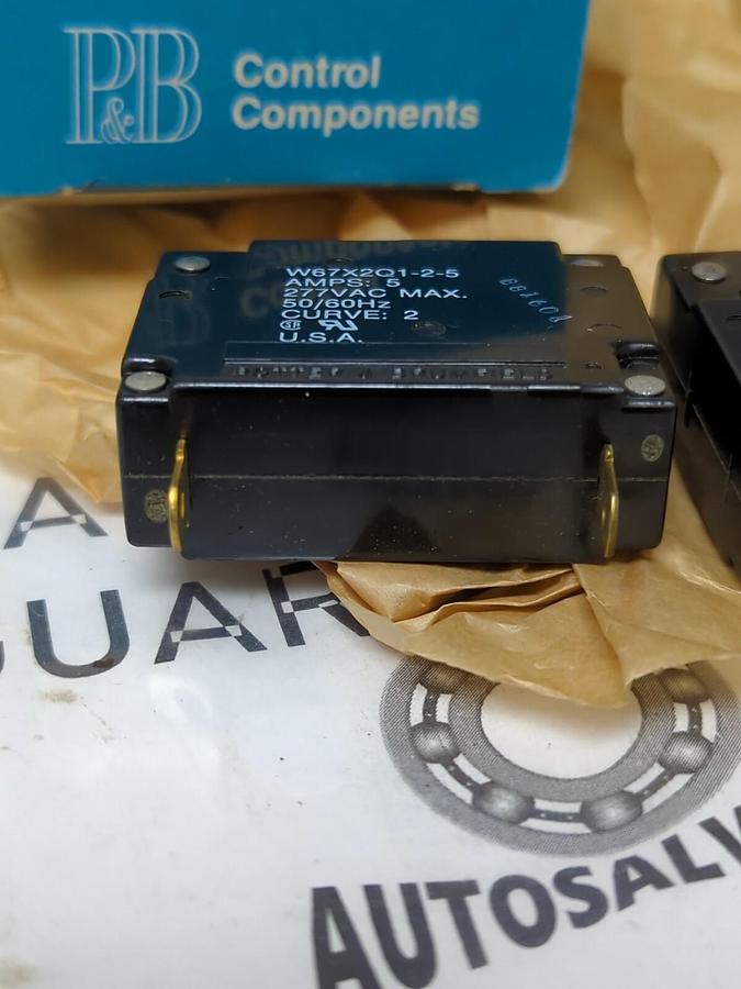 POTTER & BRUMFIELD,W67-XQ12-5,CIRCUIT BREAKER 1 POLE 5 AMP BOX OF 2