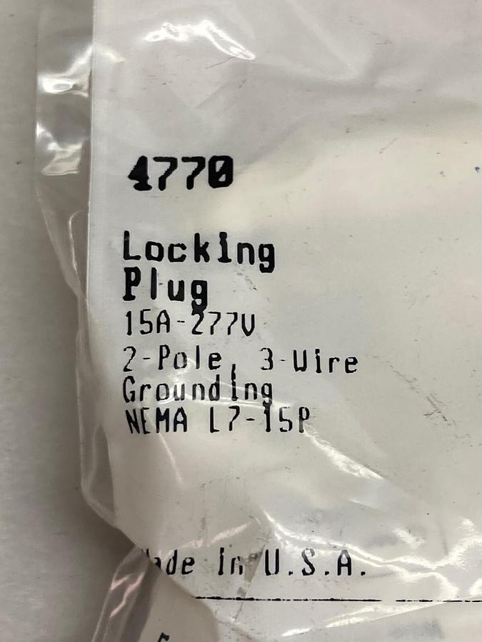 Used Hubbell,4770,Locking Plug
