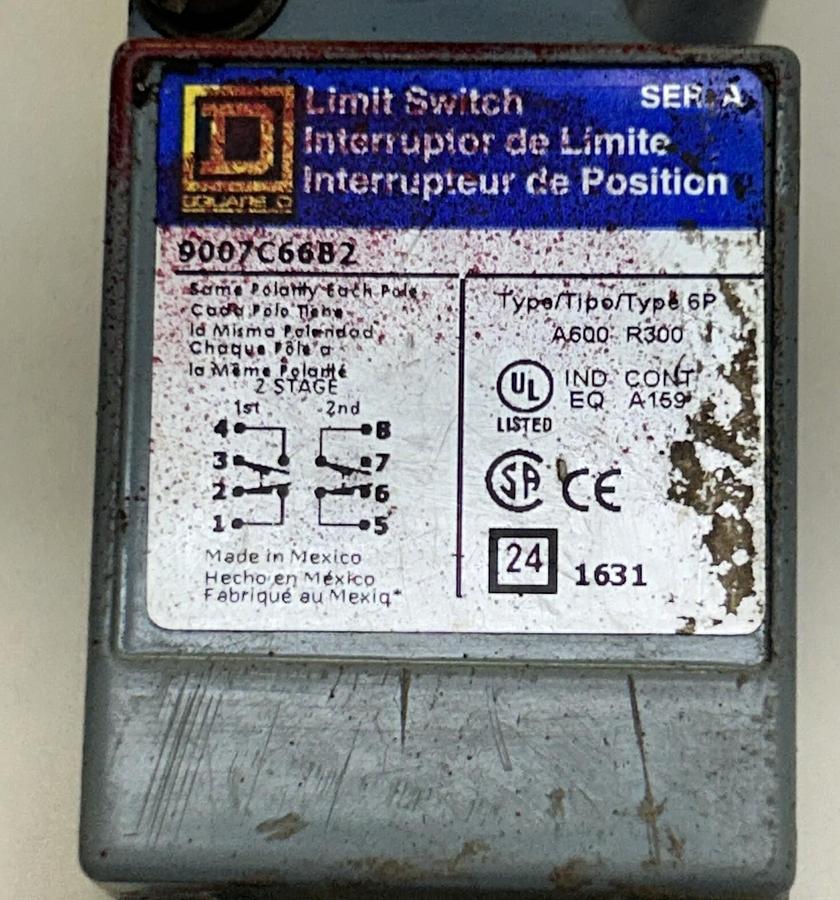 Used SQUARE D,900766B2,LIMIT SWITCH BODY
