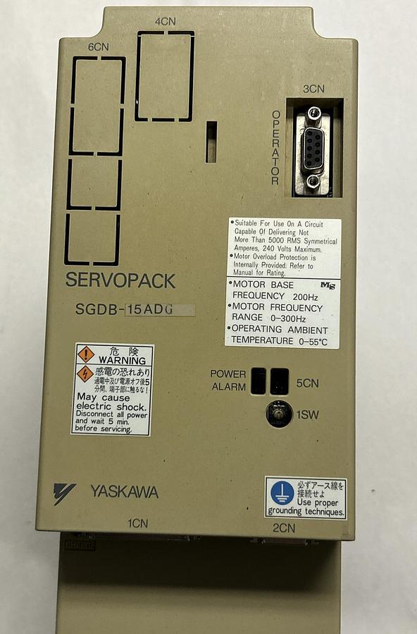 Used YASKAWA,SGDB-15ADG,SERVO DRIVE SERVOPACK