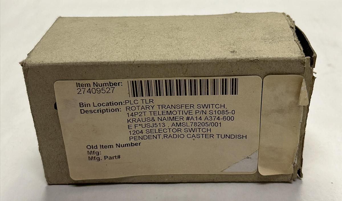 KRAUS & NAIMER,AMSLl78205/001,ROTARY TRANSFER SWITCH NOS