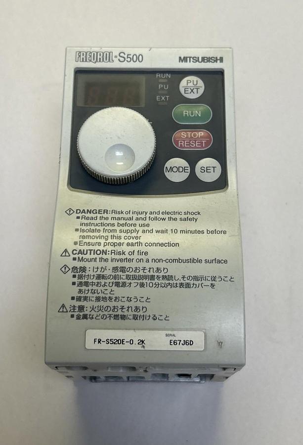 Used MITSUBISHI,FR-S520E-0.2K,INVERTER DRIVE