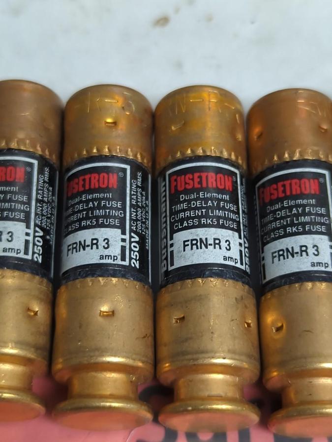 COOPER BUSSMANN,FRN-R-3,FUSETRON FUSES BOX OF 9 NOS