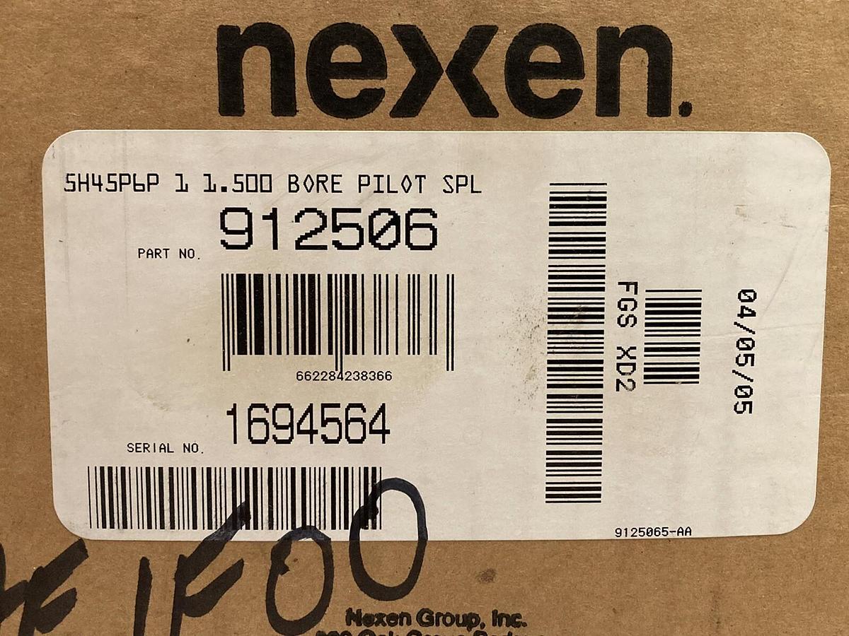 Nexen,5H45P6P  1,1.500 INCH Bore Pilot SPL 912506