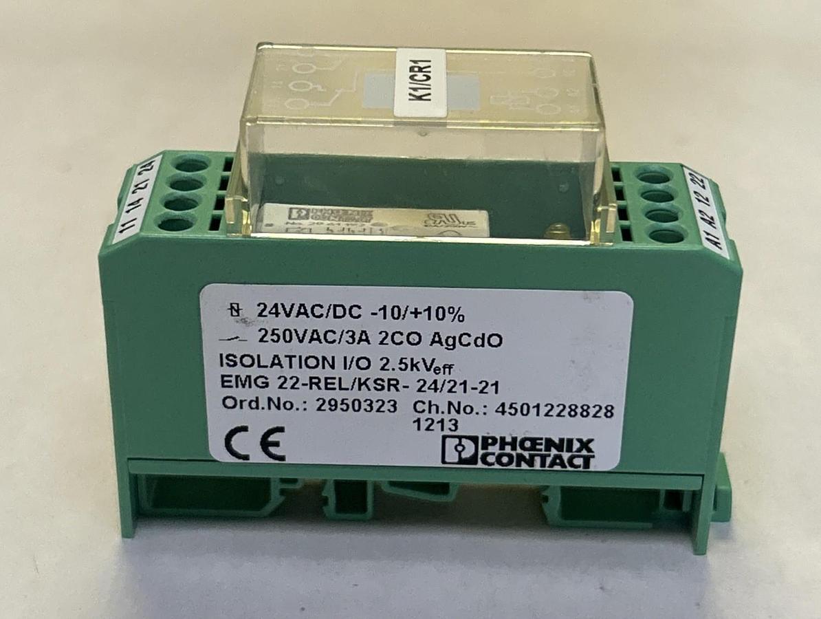 Used PHOENIX CONTACT,EMG22-REL/KSR-24/21-21,RELAY MODULE