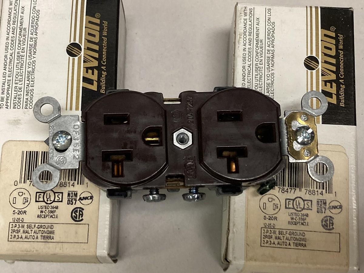 Leviton Duplex,5342,Receptacle Lot of 2