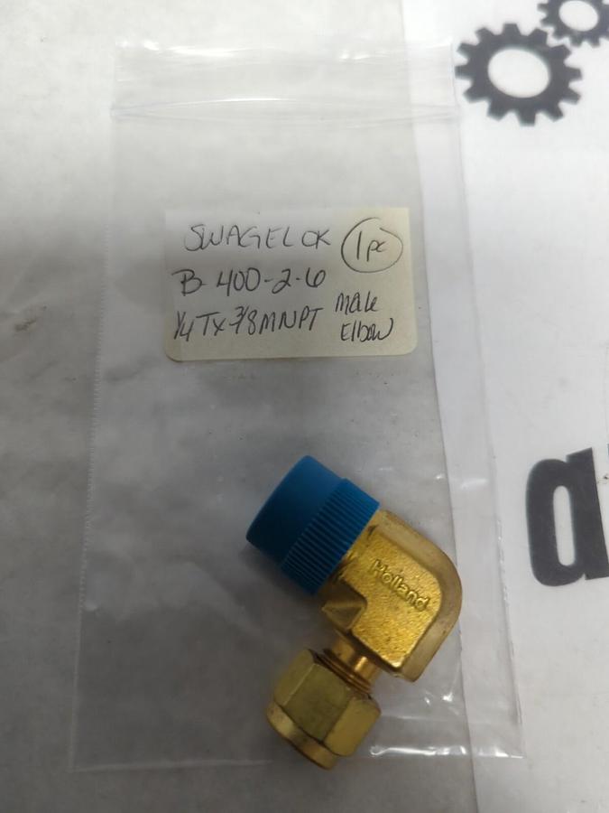 SWAGELOK,B-400-2-6,1/4T X 3/8MNPT MALE ELBOW NOS
