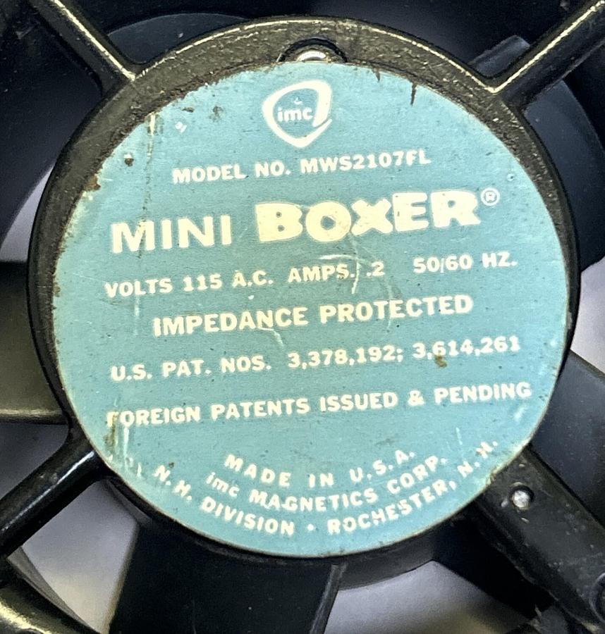 Used IMC,MWS2107FL,MINI BOXER FAN 115V