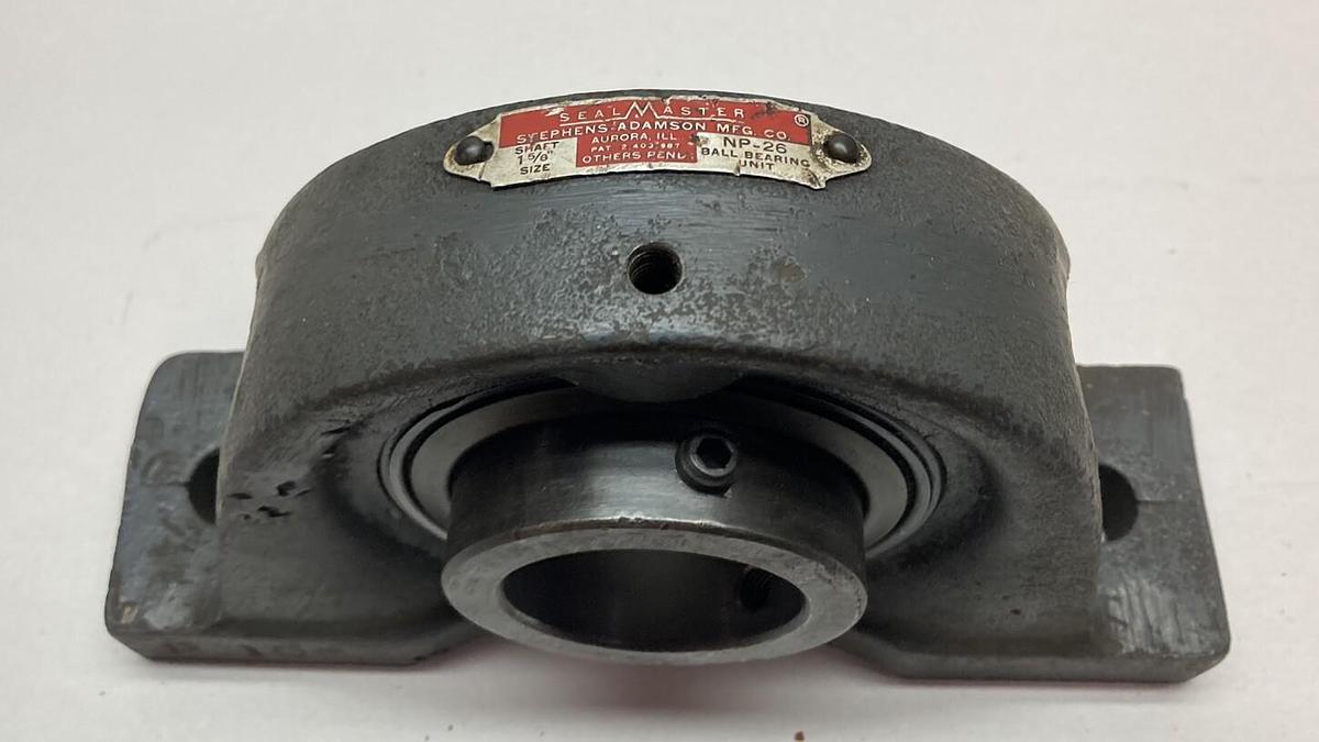 Used Sealmaster,NP-26,Pillow Block Bearing 1-5/8 Inch Shaft