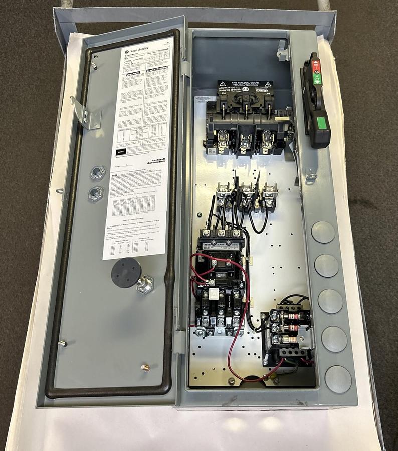 Used ALLEN BRADLEY,512-AFB-6P-24R,SIZE 0 COMBINATION MOTOR CONTROLLER DISCONNECT