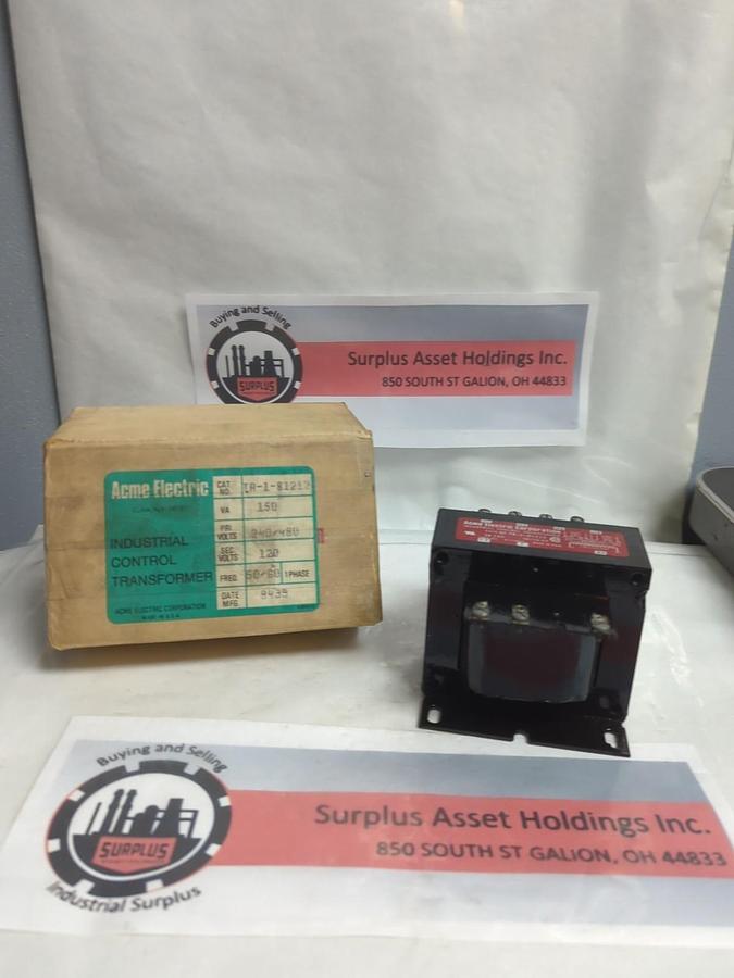 ACME ELECTRIC,TA-1-81212,TRANSFORMER PRI: 240/480V SEC: 120V NOS