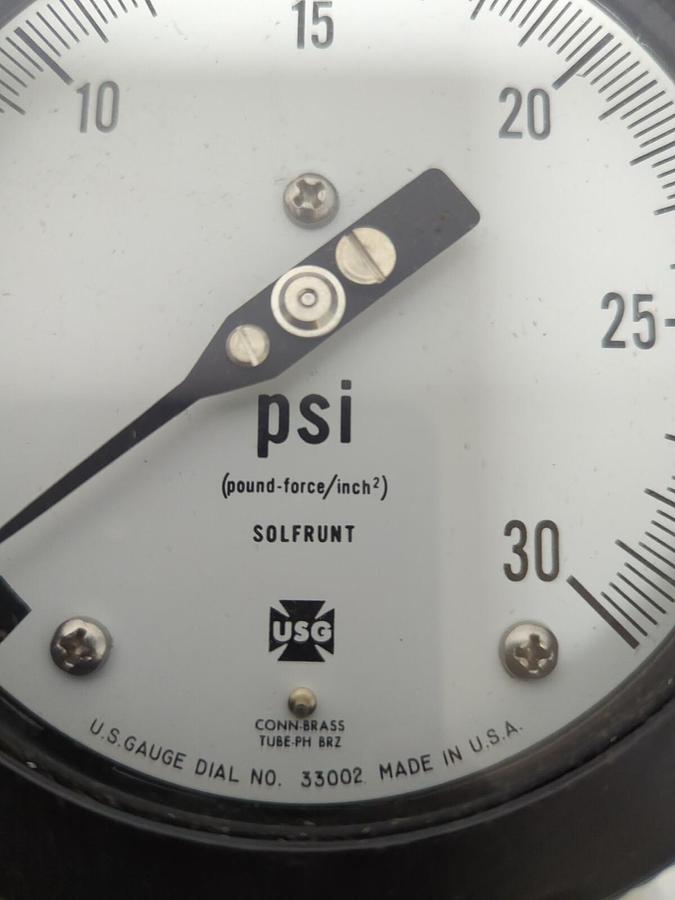 SOLFRUNT,NA,1/4 INCH NPT 0-30PSI GAUGE NOS