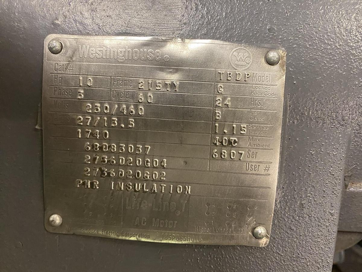 Used REXNORD,215TYA32D,GEARMOTOR,RATIO 11.3 10HP INPUT 1750 RPM