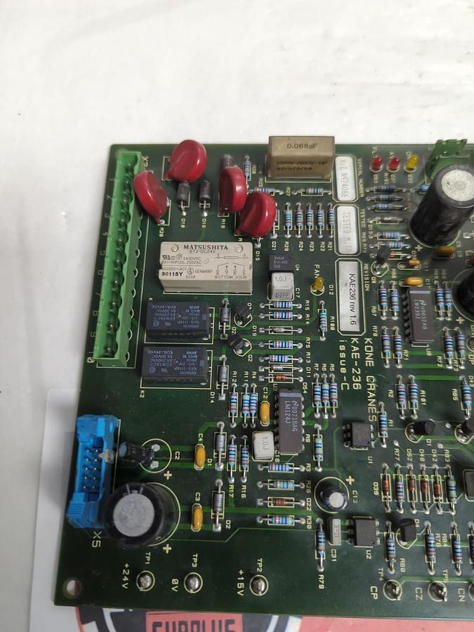 Used KONE CRANES,KAE-236,CONTROL BOARD ISSUE C REV 1.6 PRE-OWNED
