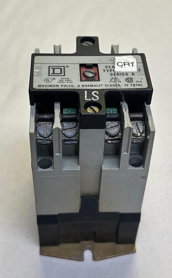 Used SQUARE D,8501X020,INDUSTRIAL CONTROL RELAY