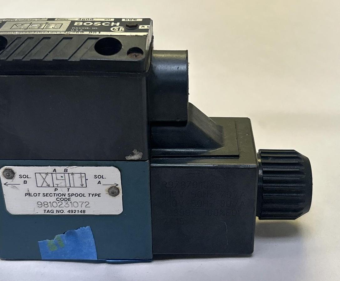 Used BOSCH,081WV06P1V1004KA115/60,DIRECTIONAL CONTROL VALVE