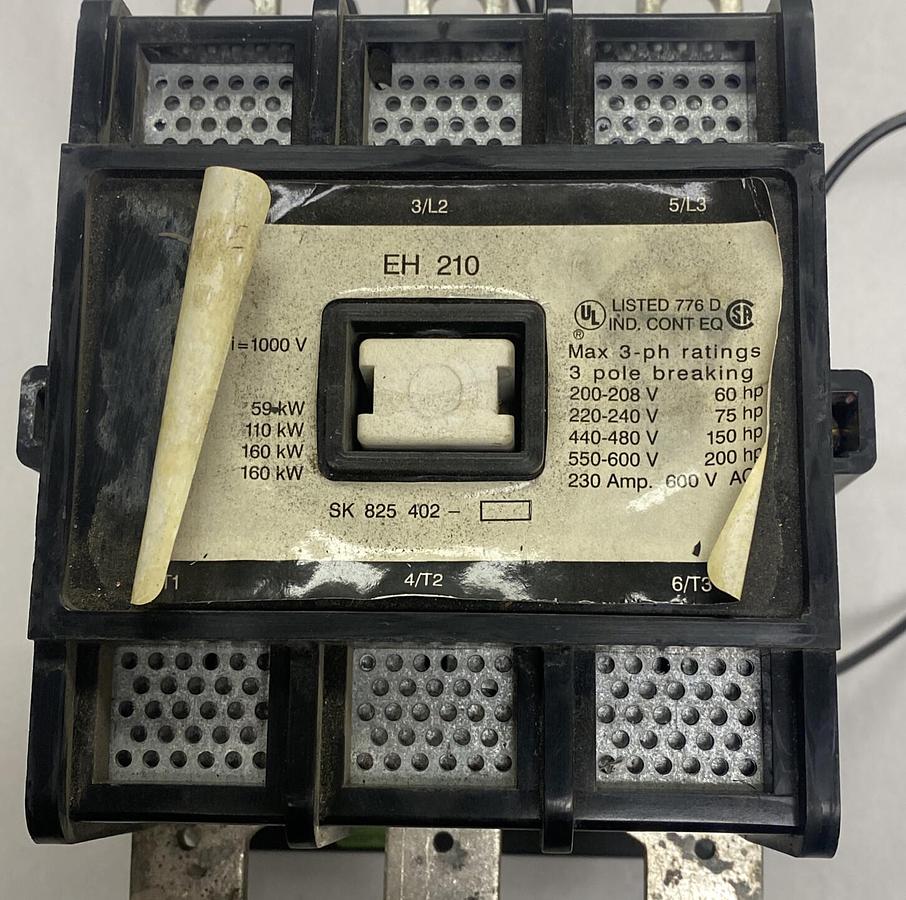 Used ABB,SK-825-402,Contactor 230A 600V