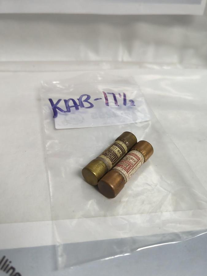 Used COOPER BUSSMANN,KAB-17-1/2,TRON 17-1/2 AMP FUSE LOT OF 2 PRE-OWNED