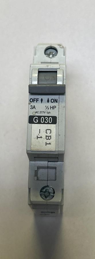 Used ALLEN BRADLEY,1492-CB1G030,CIRCUIT BREAKER 3A 277V 1P