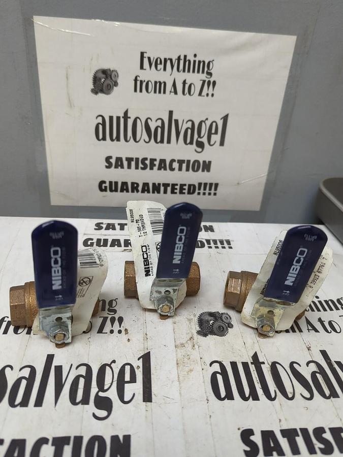 NIBCO,T-585-70,BALL VALVE 1/2 INCH LOT OF 3 NOS