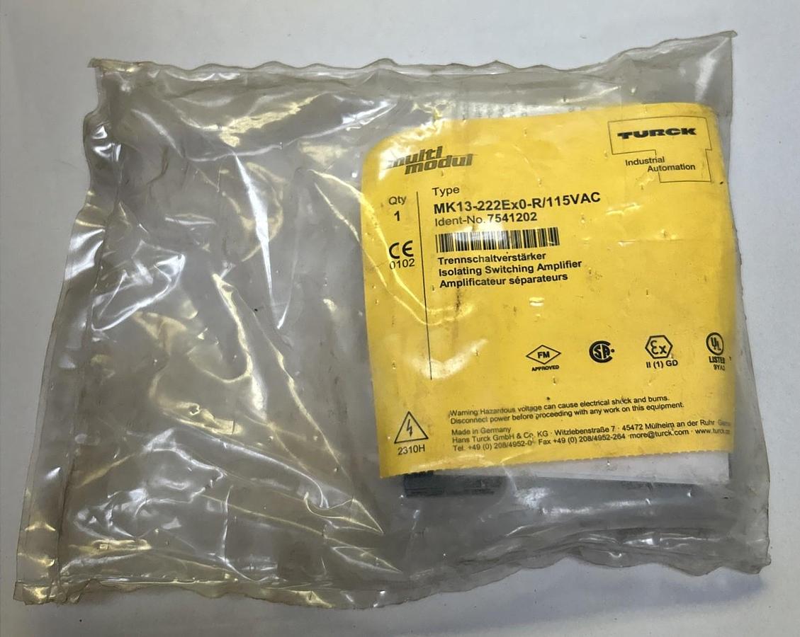 Used TURCK,MK13-222EX0-R/115VAC,ISOLATING SWITCHING AMPLIFIER NEW