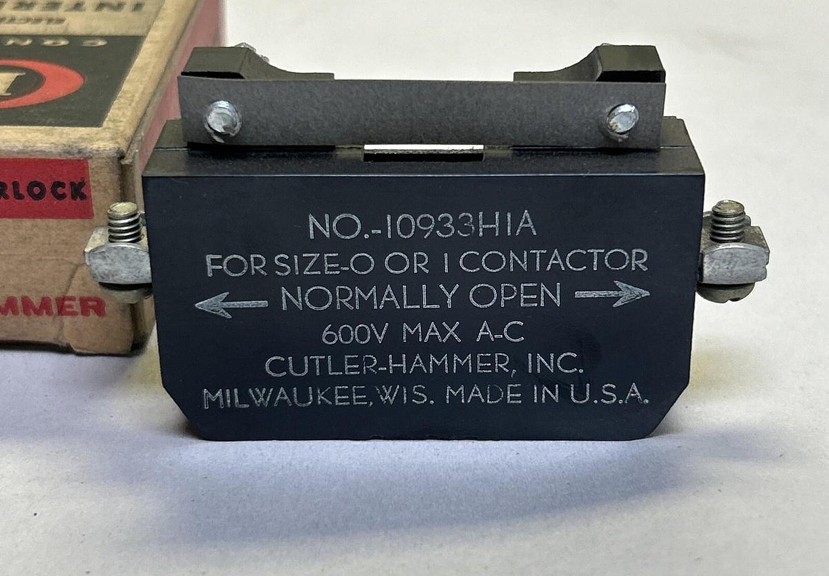 CUTLER HAMMER,10933H1A,AUXILIARY CONTACT SIZE 0-1 NOS
