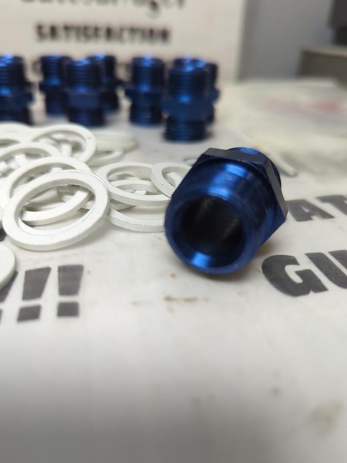 UNBRANDED,NA,1/2X 1/2IN PIPE/TUBE FITTING MALE X2 LOT OF 14 W/ 27 SEAL/WASHERS