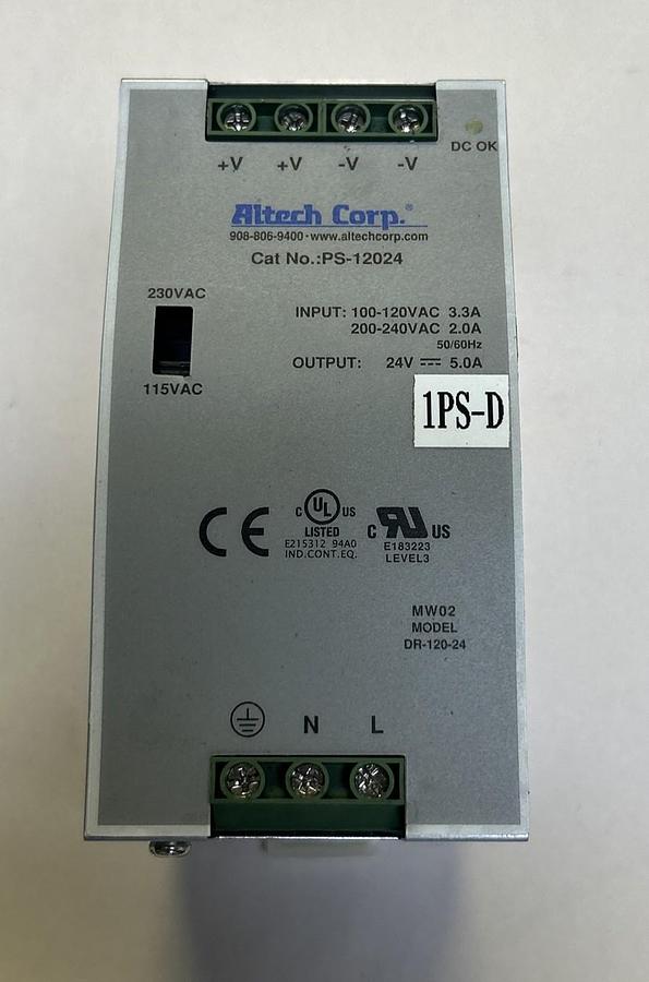 Used ALTECH CORP,PS-12024,POWER SUPPLY