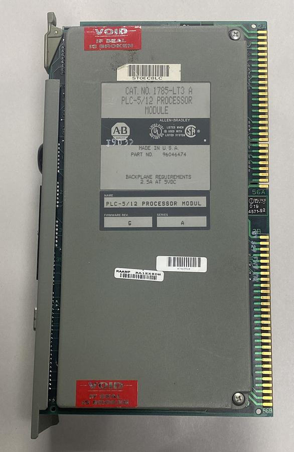 Used ALLEN BRADLEY,1785-LT3,SER A PLC-5/12 PROCESSOR MODULE