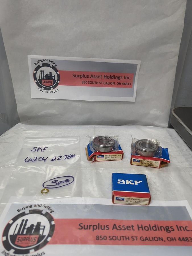 SKF,6204-2ZJEM,DEEP GROOVE BAL BEARING LOT OF 3 NOS