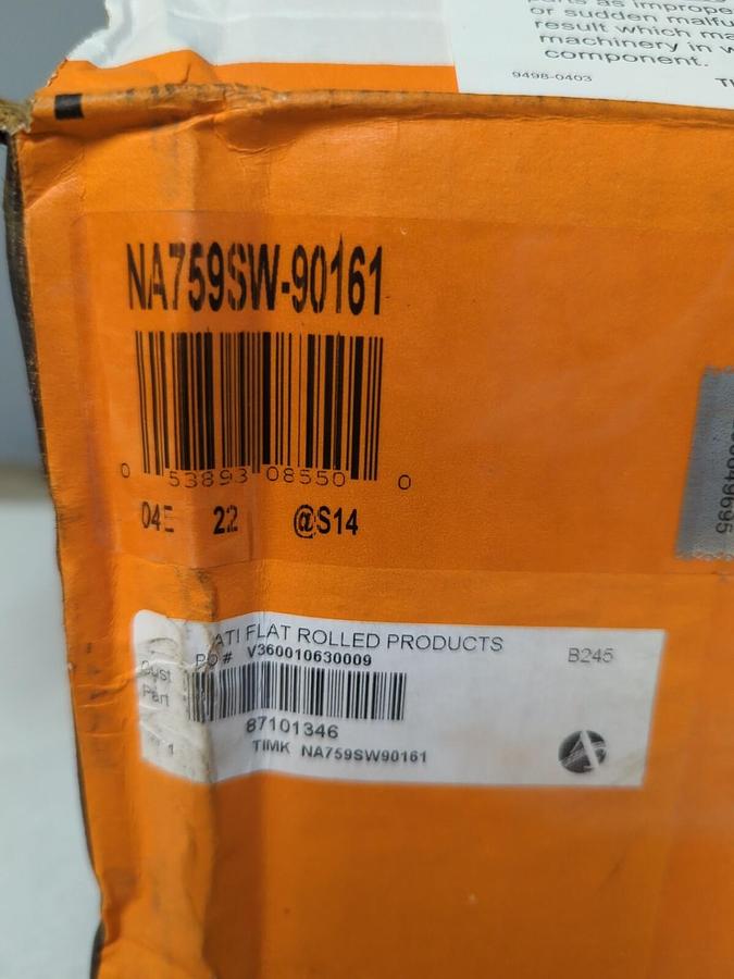 TIMKEN,NA759SW-90161,DOUBLE ROW BEARING 3-1/2 INCH BORE NOS