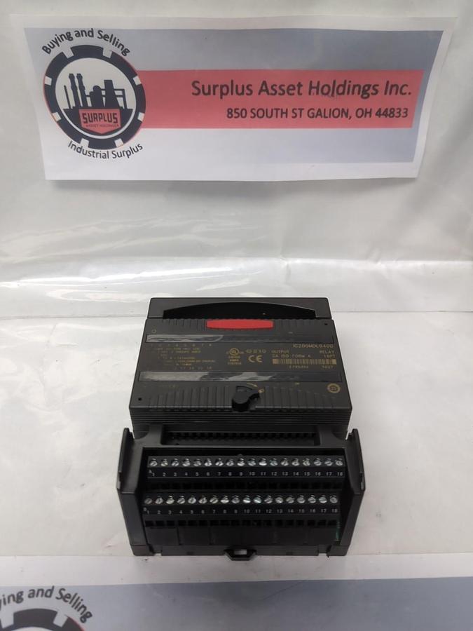 Used GE FANUC,IC200MDL940G,OUTPUT MODULE WITH IC200CHS002L I/O CARRIER PRE-OWNED