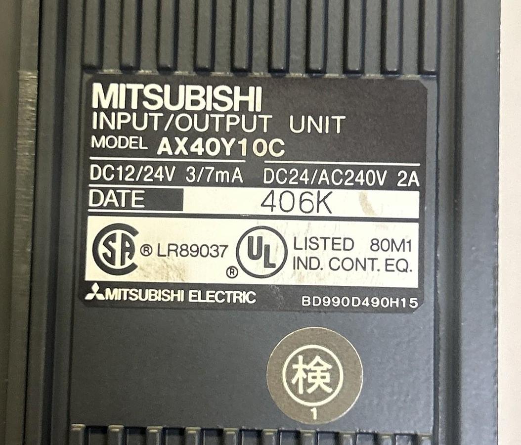 Used MITSUBISHI,AX40Y10C,INPUT / OUTPUT UNIT