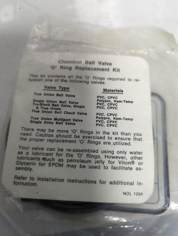CHEMTROL,29009012,O-RING REPAIR KIT NOS
