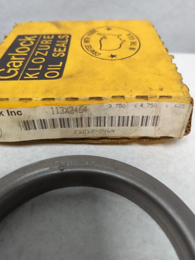 GARLOCK KLOZURE,113X2464,OIL SEAL 3.750 X 4.750 X .625 INCH NOS