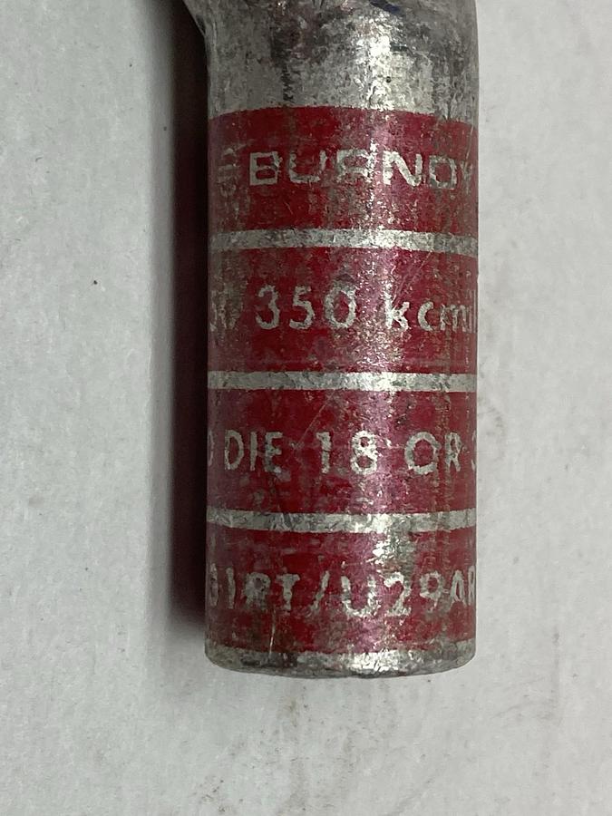 Used Burndy,YA31-2N,2-Hole Compression Lugs
