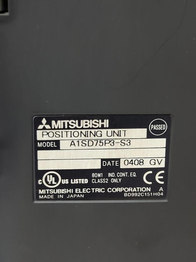 Used MITSUBISHI,A1SD75P3-S3,POSITIONING UNIT PRE-OWNED