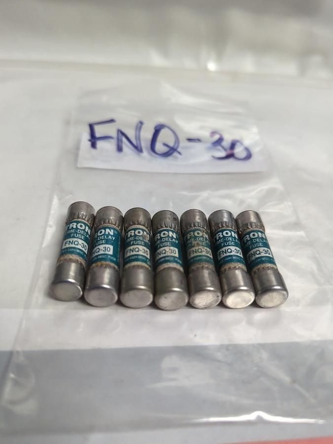 Used COOPER BUSSMANN,FNQ-30,TRON 30 AMP FUSE LOT OF 7 PRE-OWNED